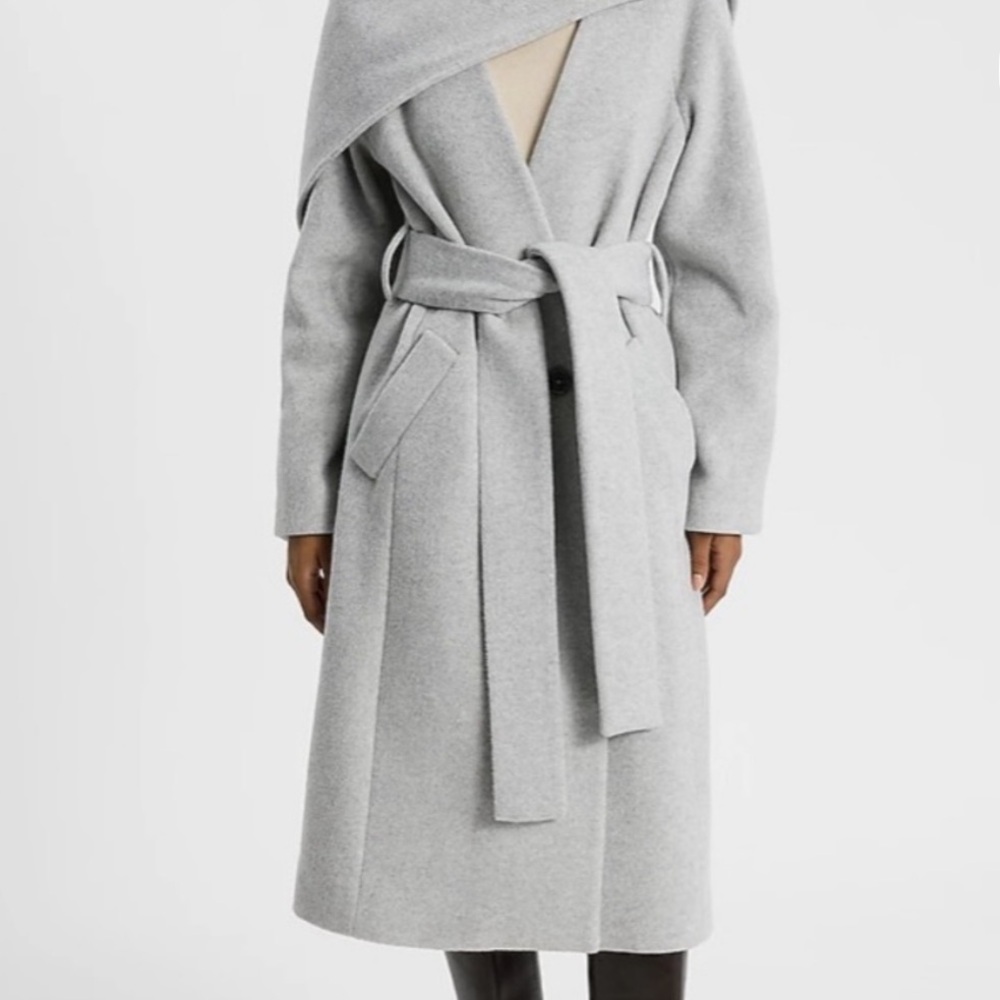 Belted Wrap Scarf Coat